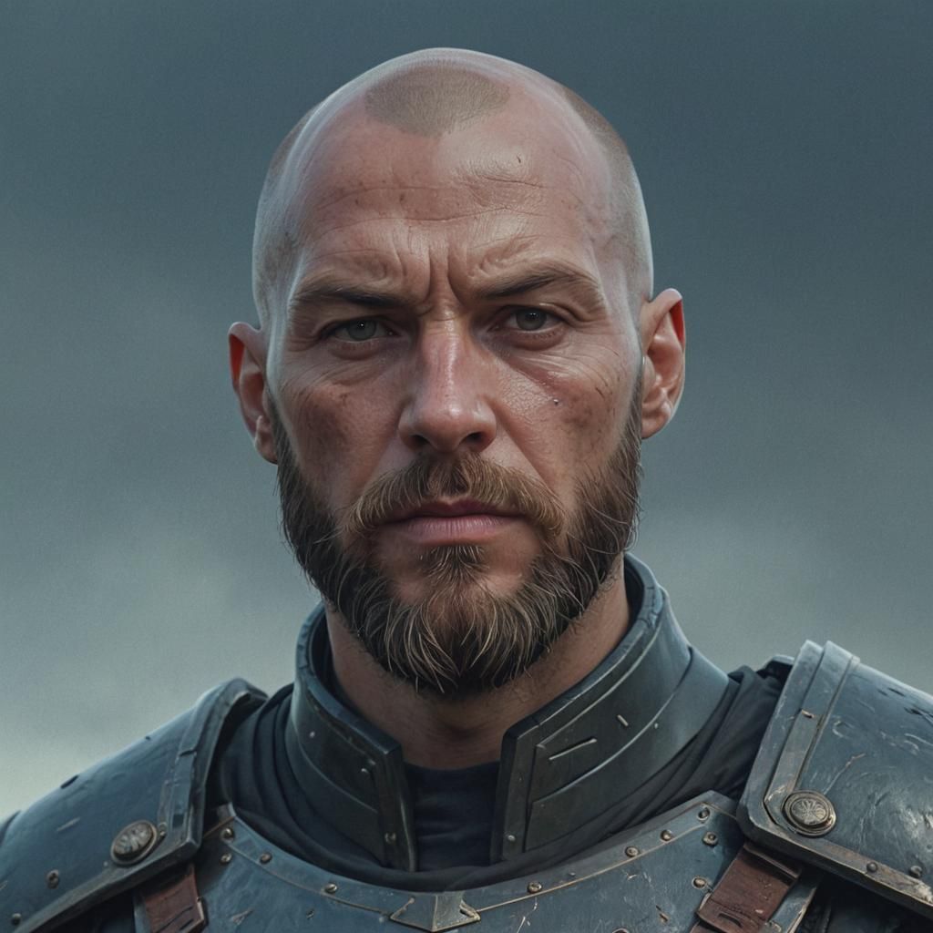 Warrior Mage Portrait with Dramatic Lighting