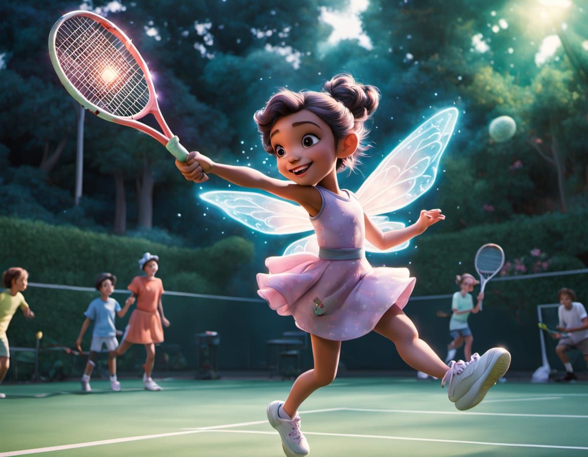 Vidia Swings a Tennis Racket in a Whimsical Disney-Inspired ...
