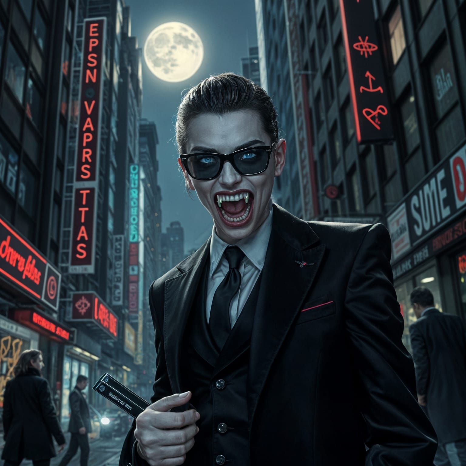 Elegant Vampire in Urban Stealth Mode