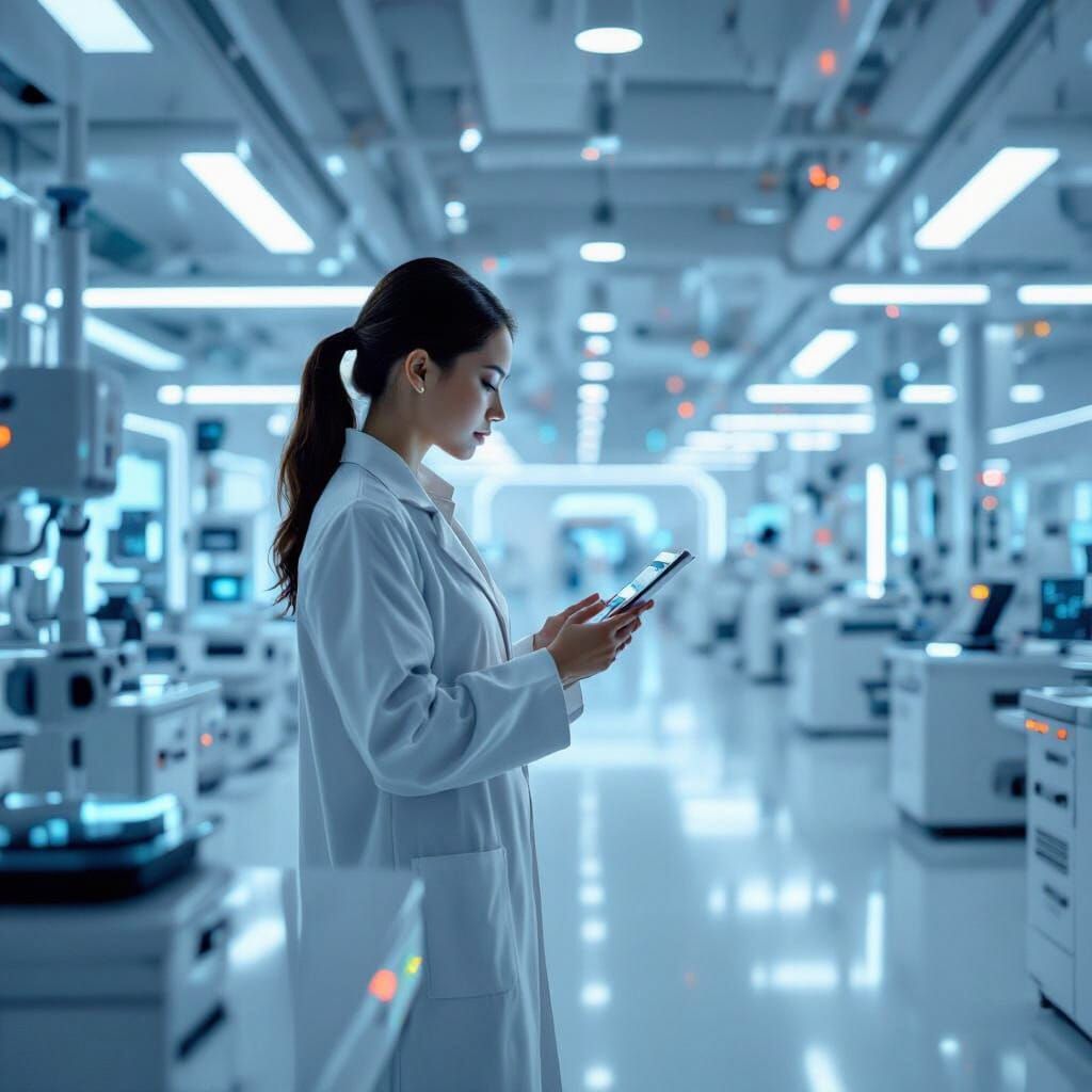 Futuristic Supply Chain Orchestration in Hyperrealistic Styl...