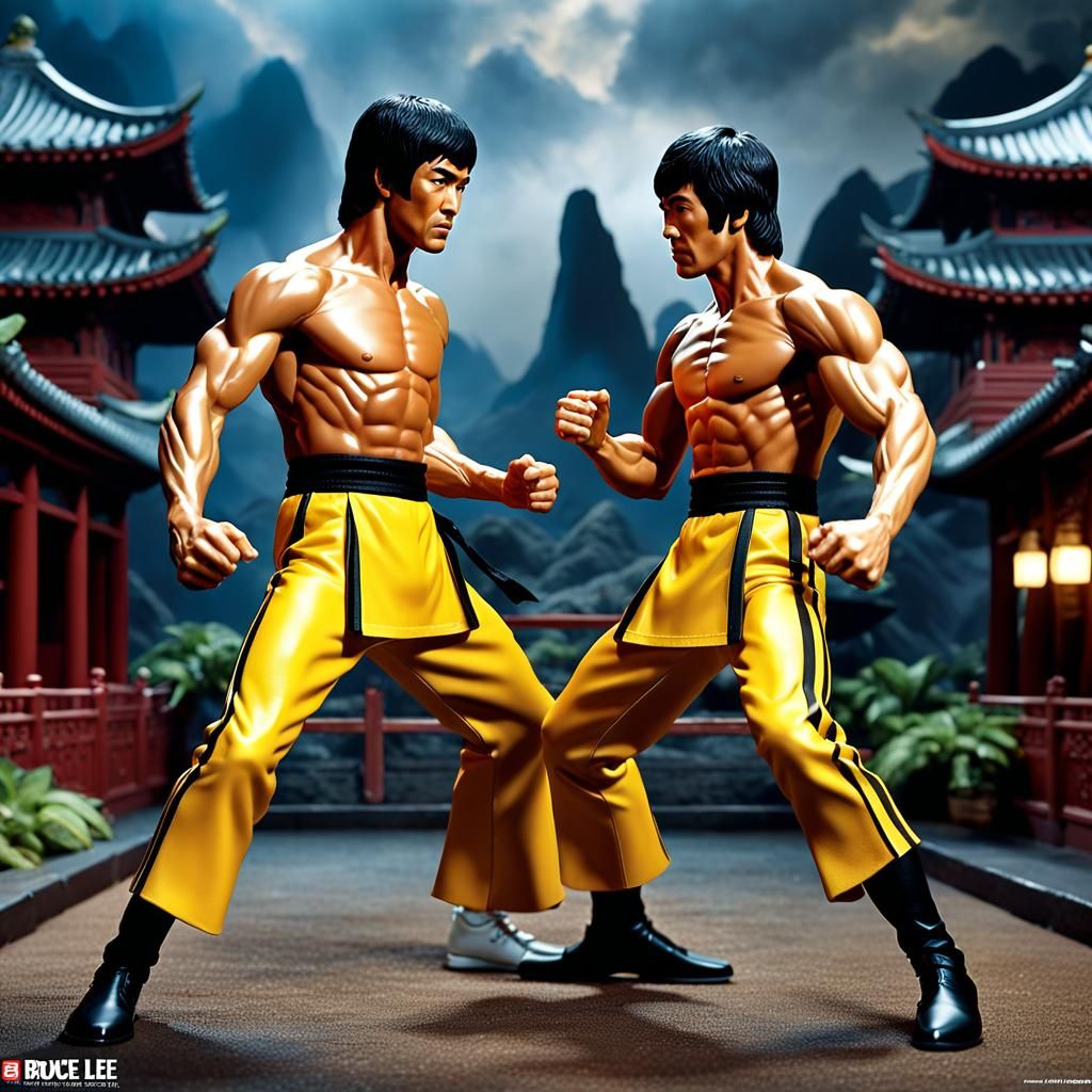 Bruce Lee vs Chuck Norris Action Figures