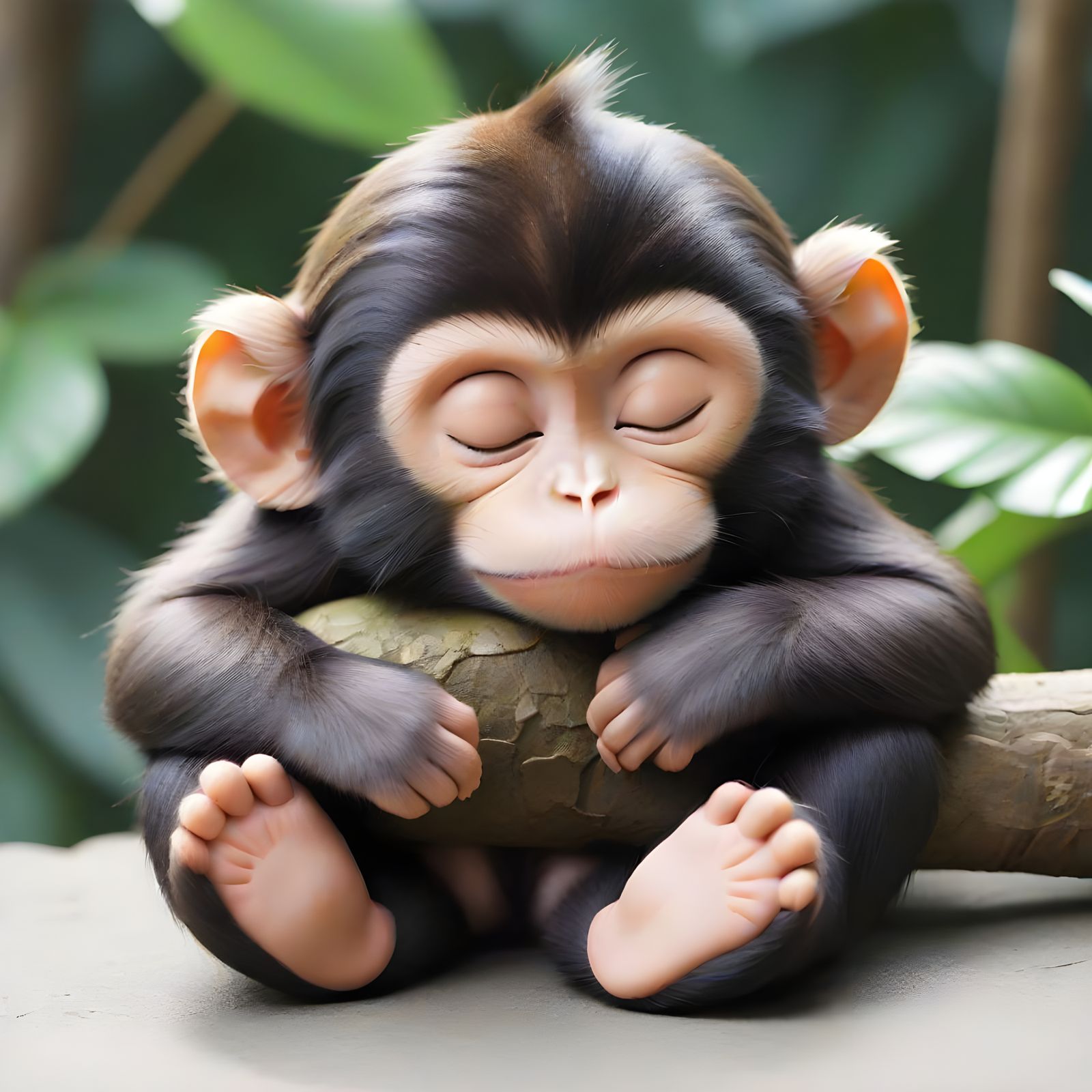 KMN Prompt: "Kawaii, Monkey Napping"