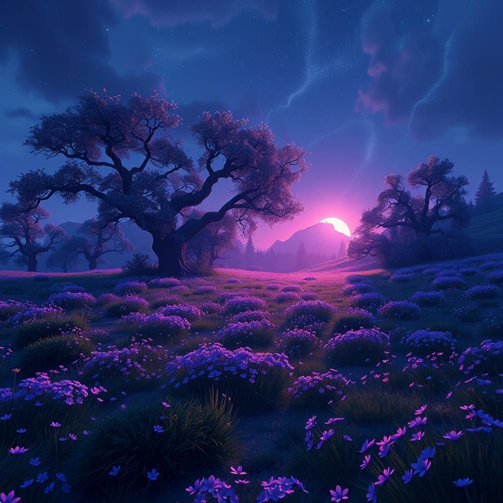 Sapphire Dreamscape in Midnight Luxury