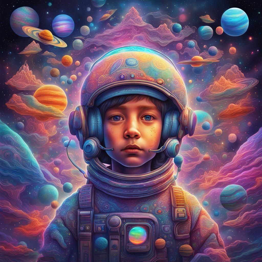 Analog Childhood, Digital Adulthood: Cosmic Illustration