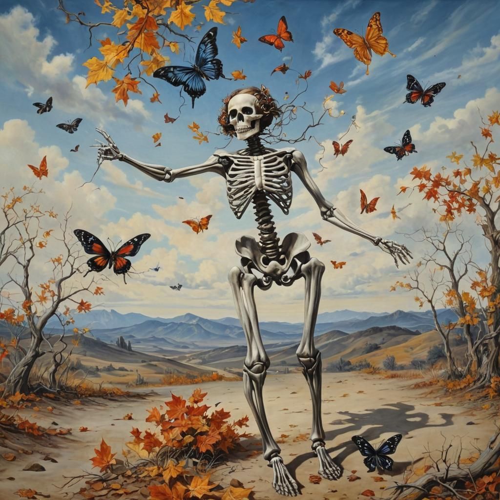 Surreal Landscape with Elastic Flora, Dalí Style