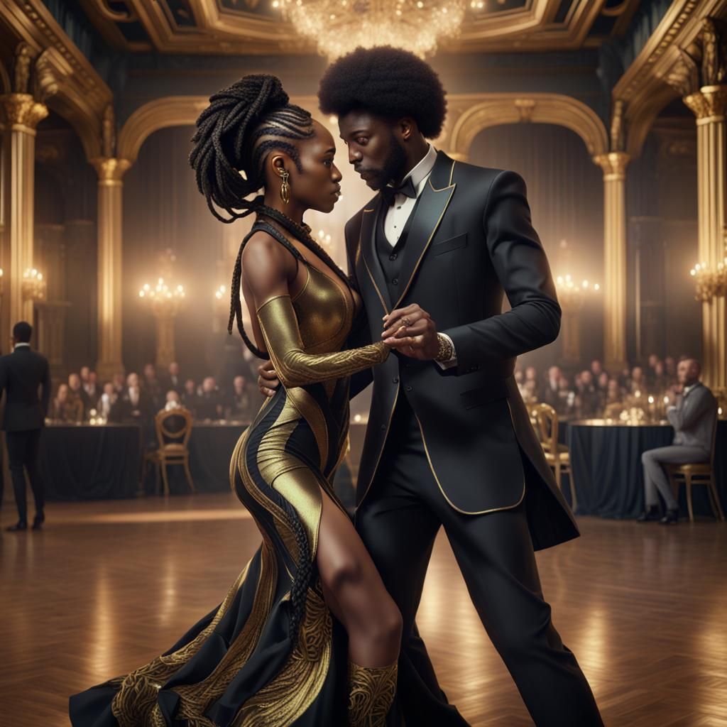 Gothic Ballroom Dance: A Fantasy Concept Art