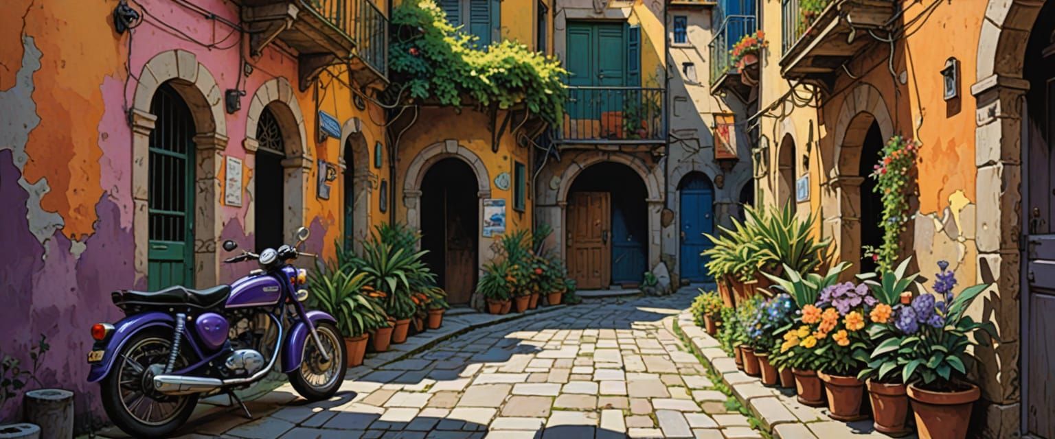 Abandoned Alleyways in Comic Book Style