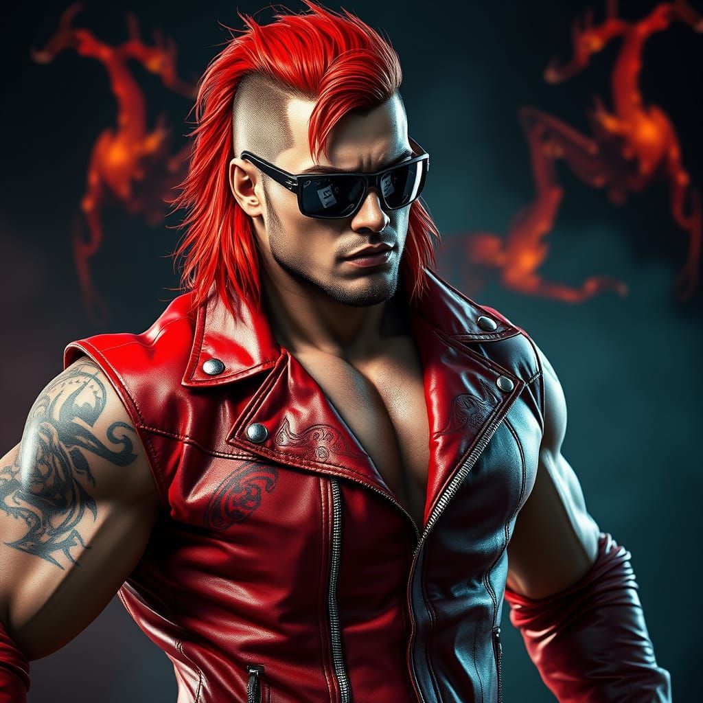 Powerful Warrior in Dark Fantasy, Inspired by Heavy Metal Ar...