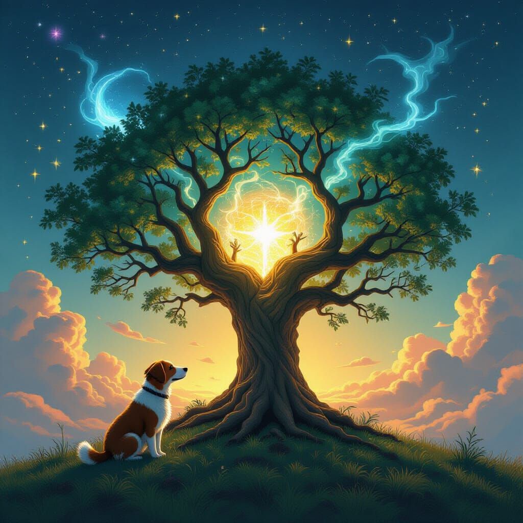 Surreal Apocalyptic Tree of Love and Magic