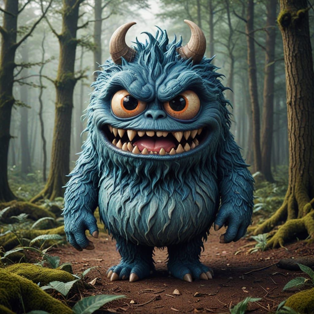 Surreal Imposter Monster in Endless Environment