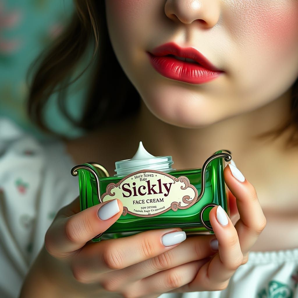 Whimsical Woman Offers Vintage 'Sickly' Face Cream in a Deli...