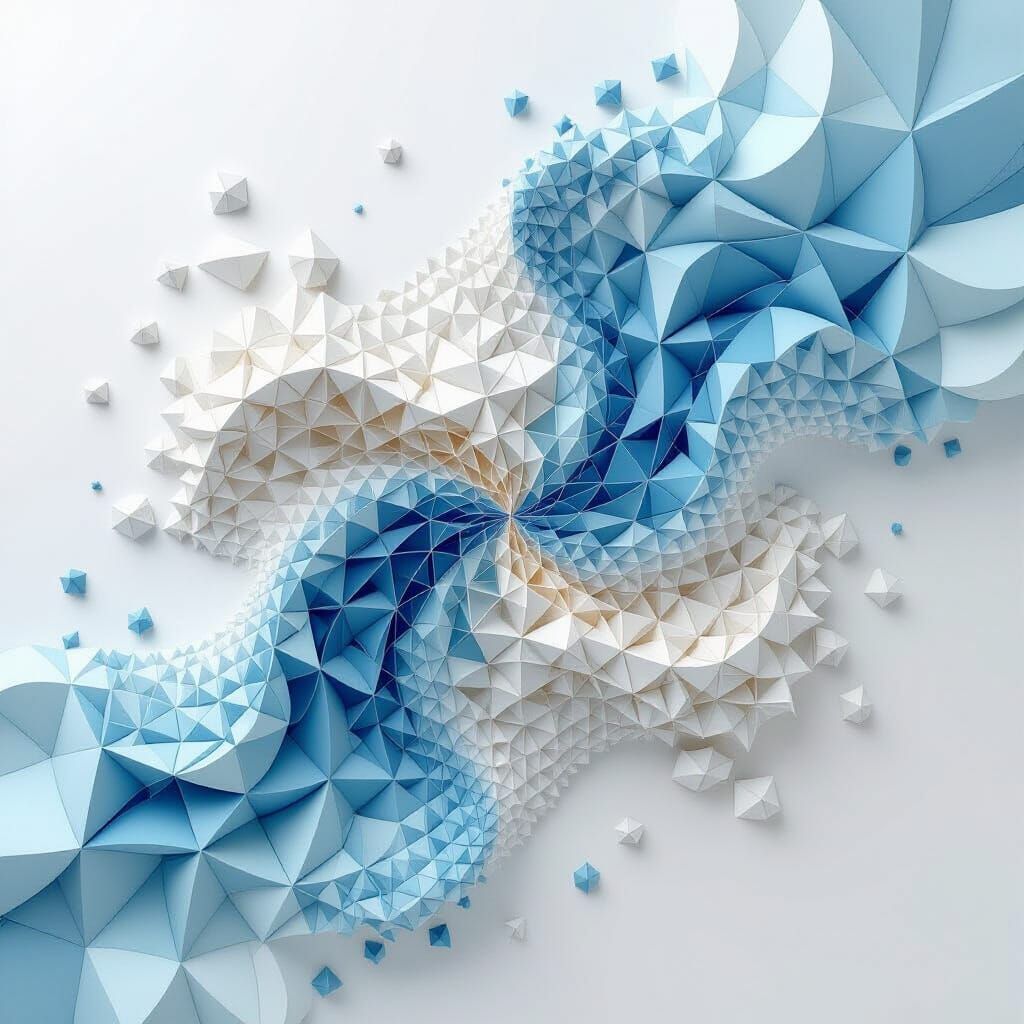 Geometric Flowing Particle 3D Tessellation