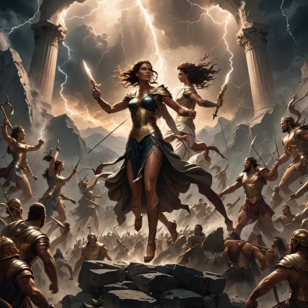 Epic Battle on Mount Olympus: Dawn of the Gods