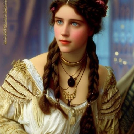 Elegant Disney Character in Neoclassical Style