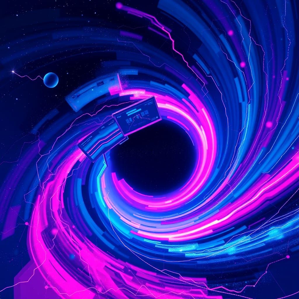 Electric Cosmic Vortex Inspired by Light Installations