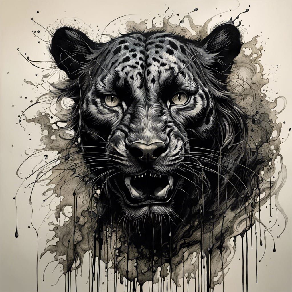 Cheetah Ink Portrait