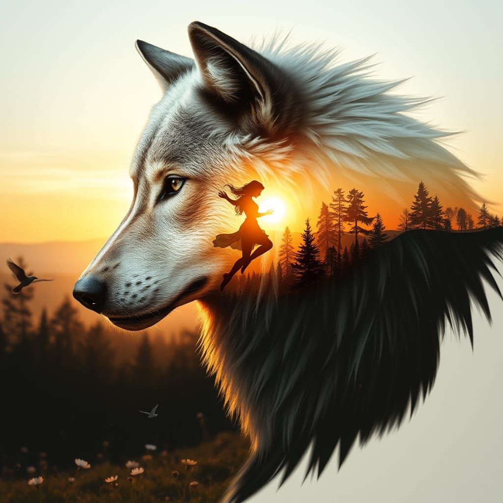 A transcendent wolf thinking of her friend...