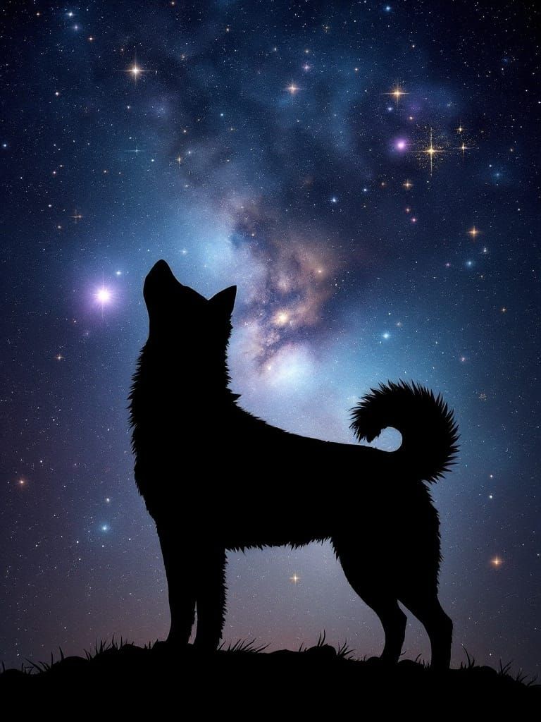 Noble Shiba Inu Amidst Celestial Wonders
