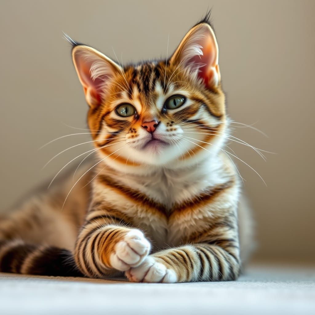 Beautiful Cat Playing