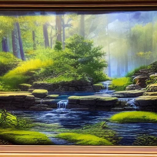 Glass Sphere Reflecting Autumnal Landscape in Hyperrealistic...