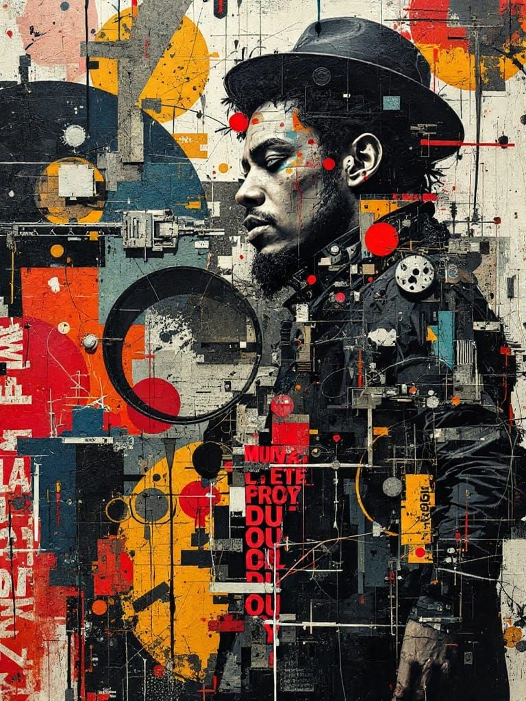 Hyper-Realistic Surrealist Protest Art Piece with Dominant F...