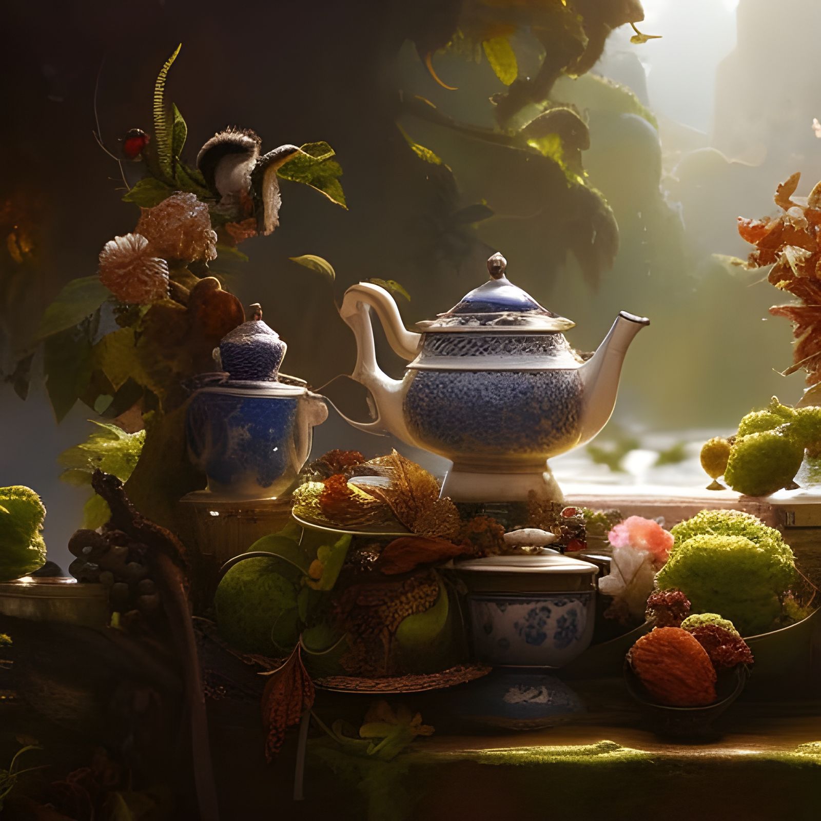 Detailed Teapot in a Fantasy Art Style