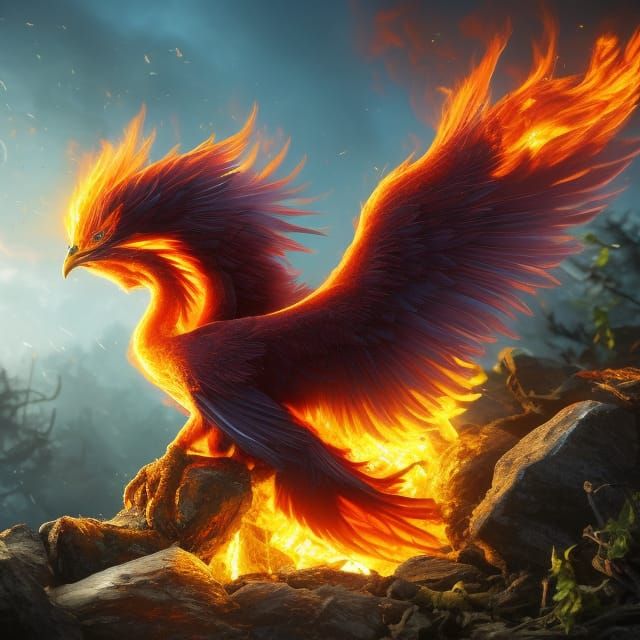 Phoenix rising from the ashes