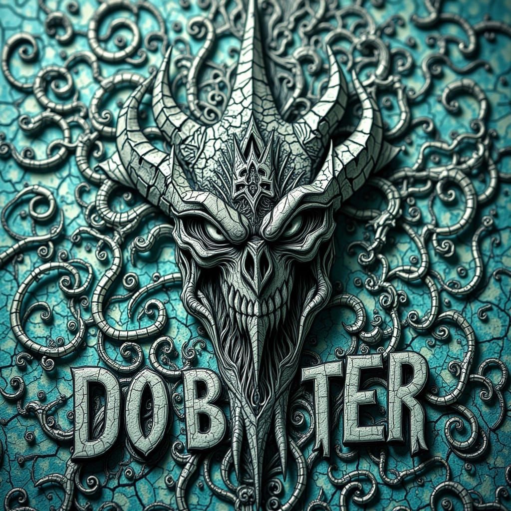 Inspirational Silver Lettering on Abstract Swirls