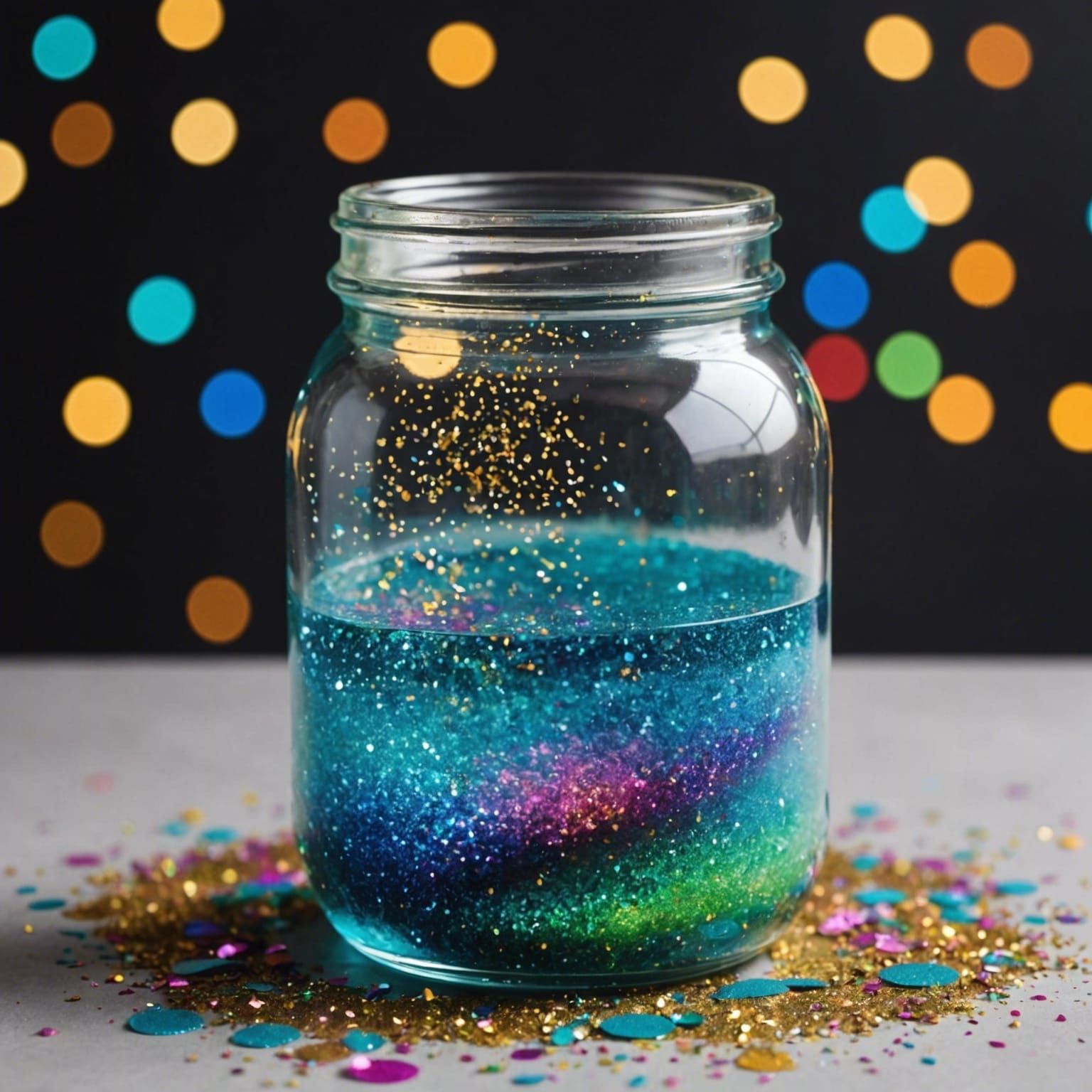 Magical Calming Jar with Glitter and Colored Water