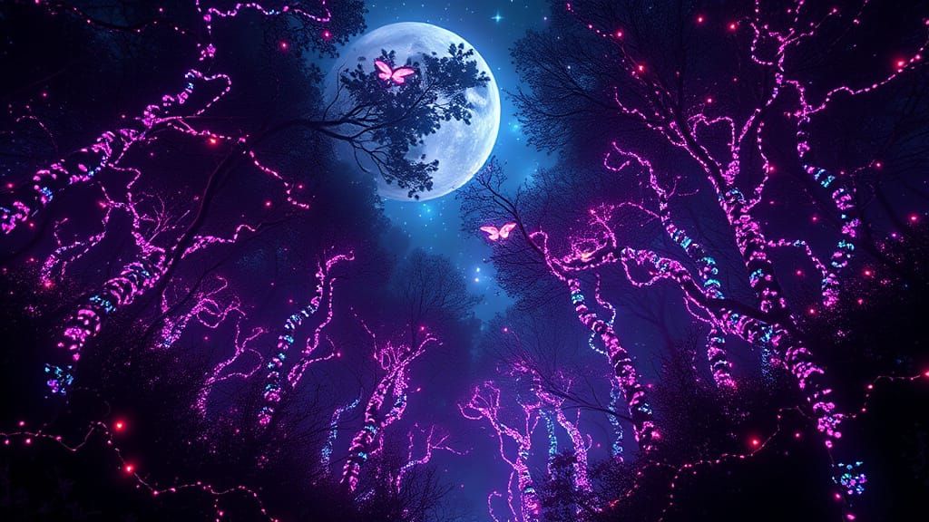 Ethereal Neon Dreams in Hyperrealism