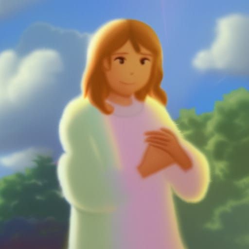Divine Sunshine Beams Through Soft Clouds