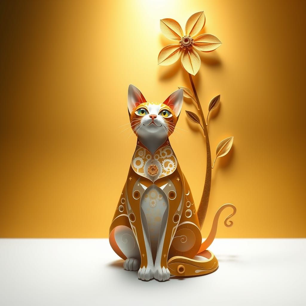 Victorian Papercraft Gears in Steampunk Style