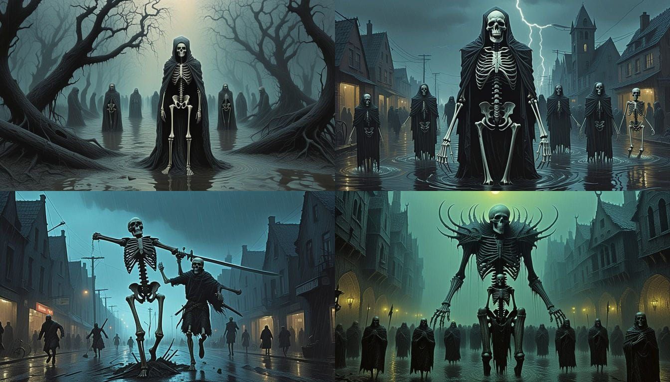 Medieval Skeletons Rain Down on Terrified Crowds