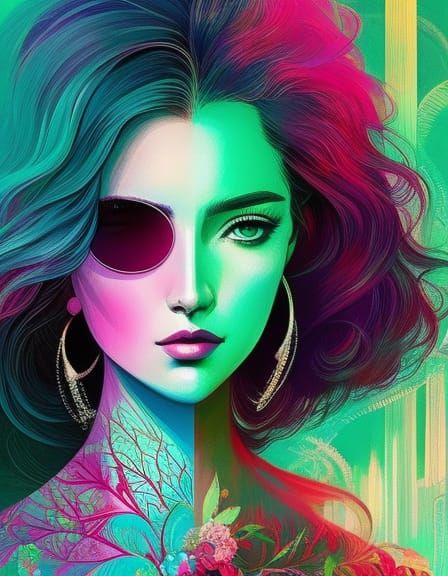 Split Screen Mirror Image: Breathtaking Beauty