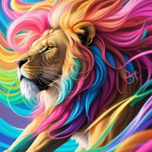 Lion Tamer at a Circus in Candy Art Style