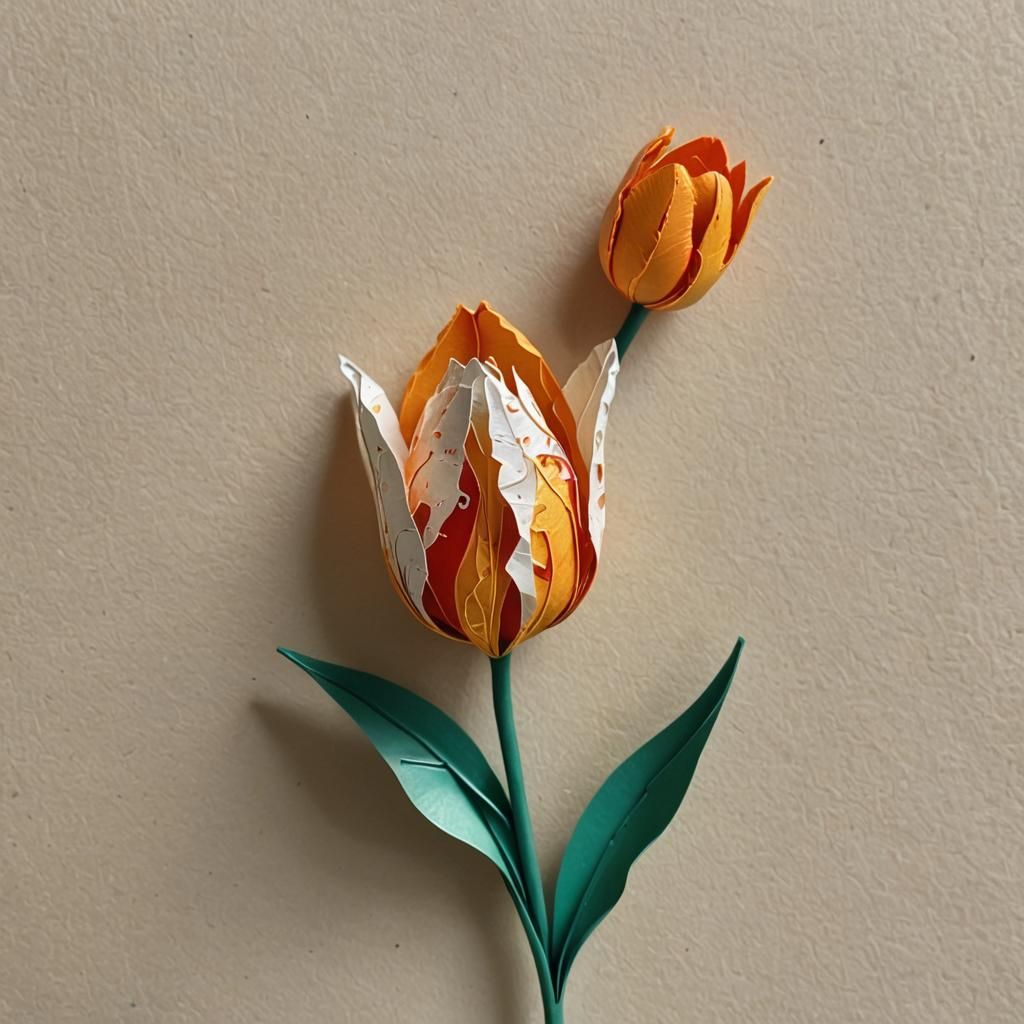 Paper Tulip Sculpture in Mind-Bending Style