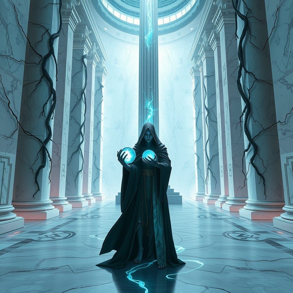 High Elf Spirit in Ayleid Ruins, Digital Art