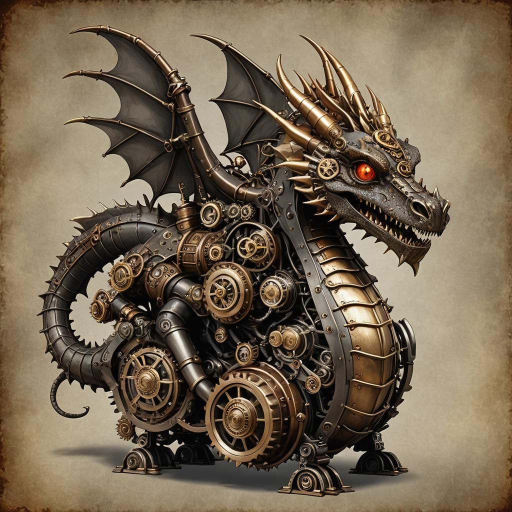Steampunk Tiamat Dragon Engine Hybrid
