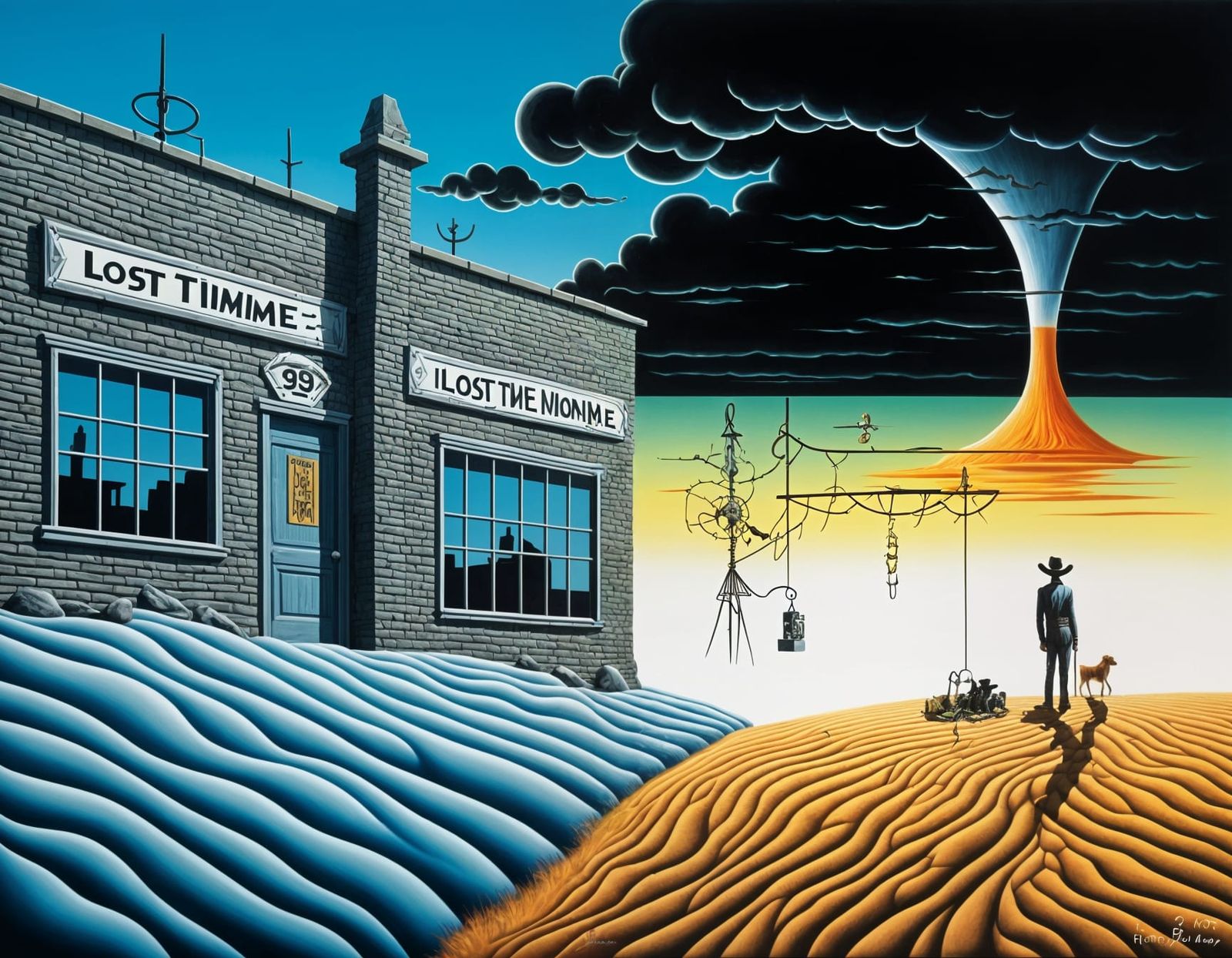 Surrealist Time Jail in the Middle of Nowhere