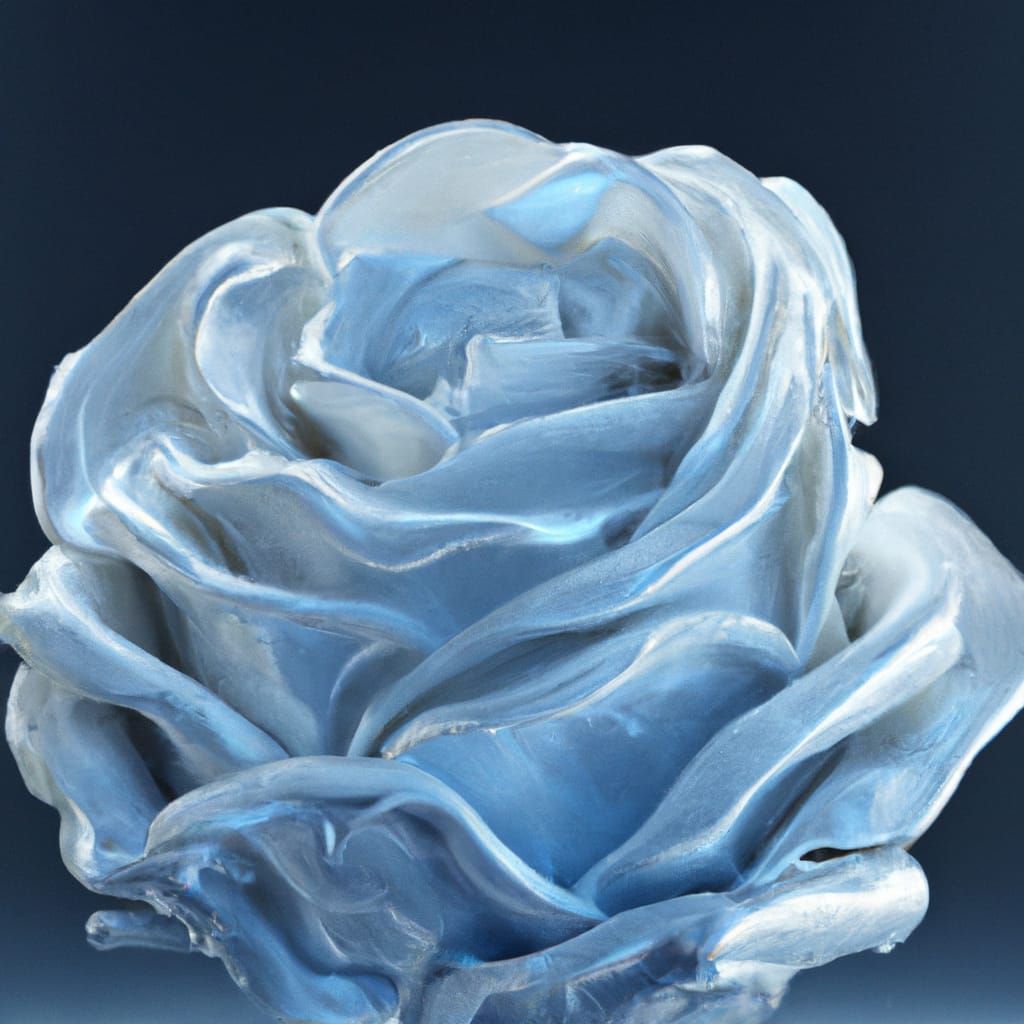 Ice White Rose: Volumetric Digital Illustration