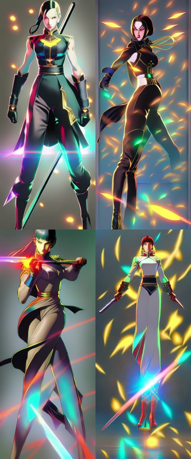 Uma Thurman as KOF Character in Manga Style