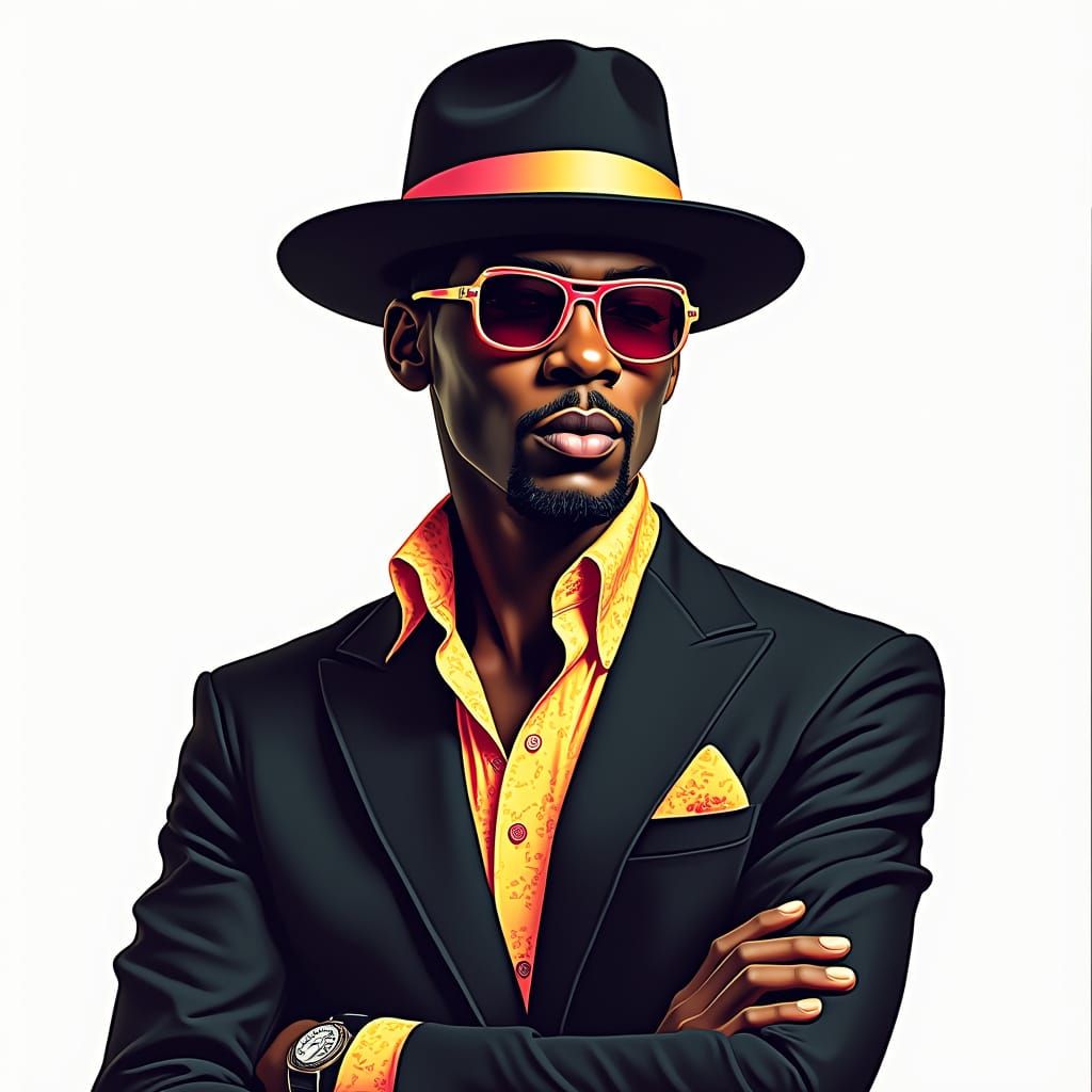 Dandy in Vibrant Pop Art Style