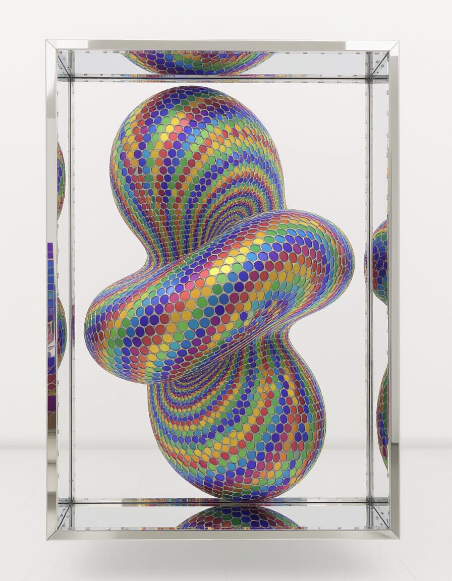 Abstract Mixed Media with Rainbow Colors