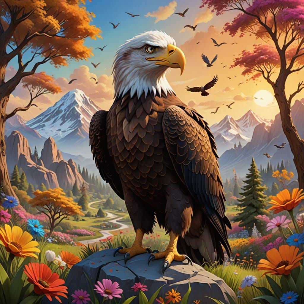 Vibrant Garden Scene Transcends Canvas in Stunning 3D Digita...