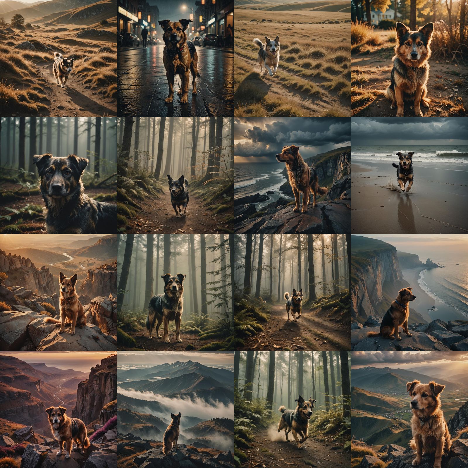 Cinematic Dog Portrait in Film Style