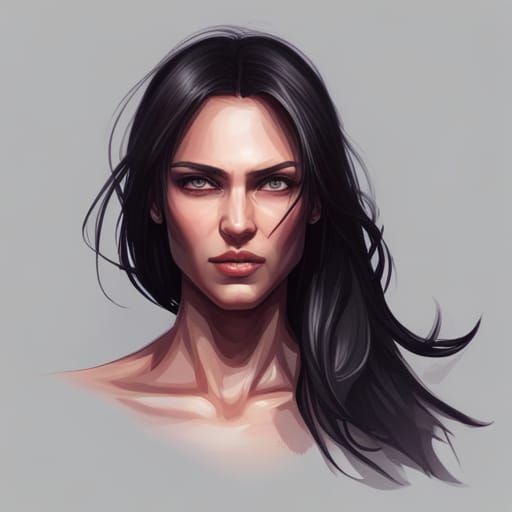 Hyperdetailed Portrait of a Beautiful Brunette Girl