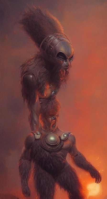 Epic Alien Drummist in 1960s Sci-Fi Style