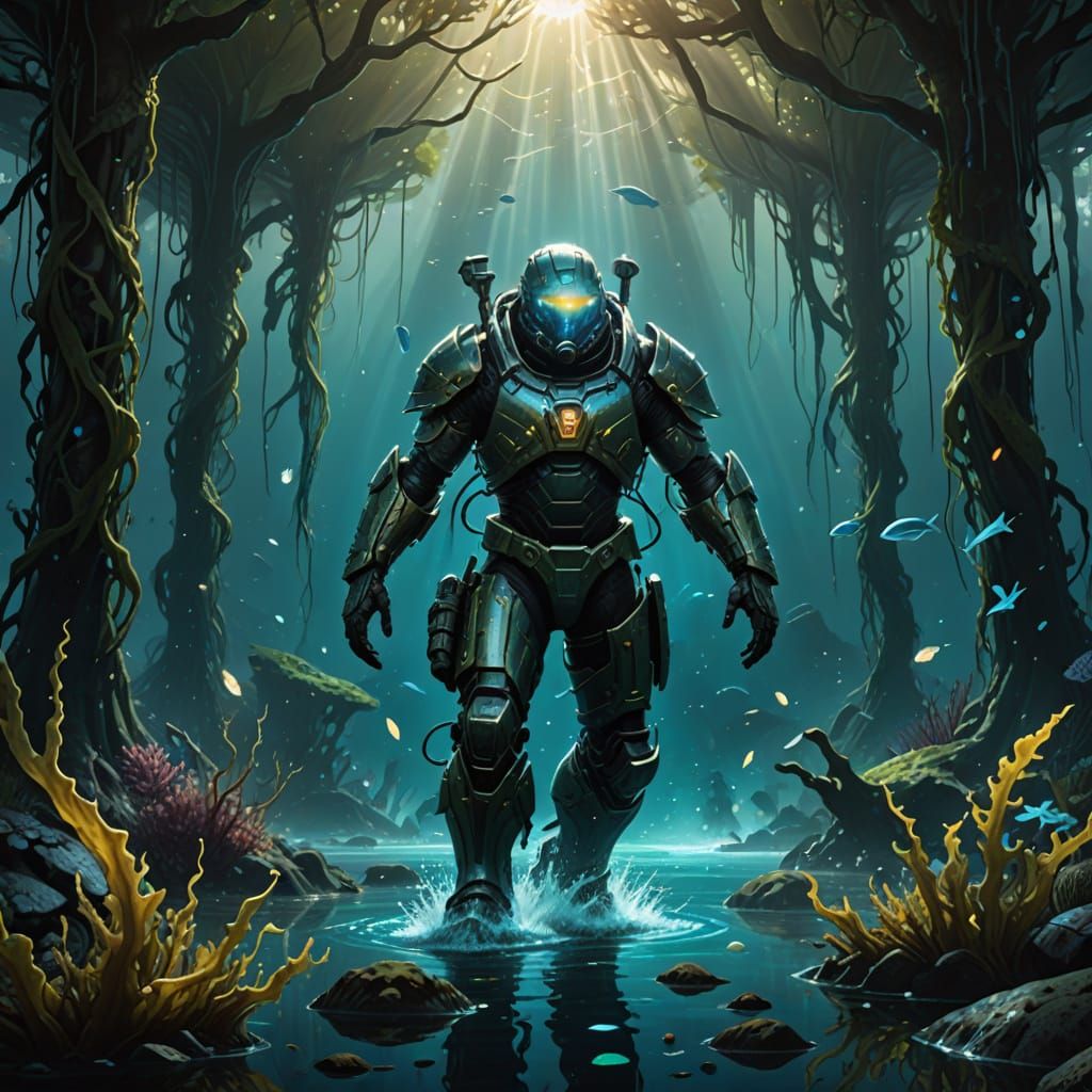 Killer of the Water Navigates Kelp Forest