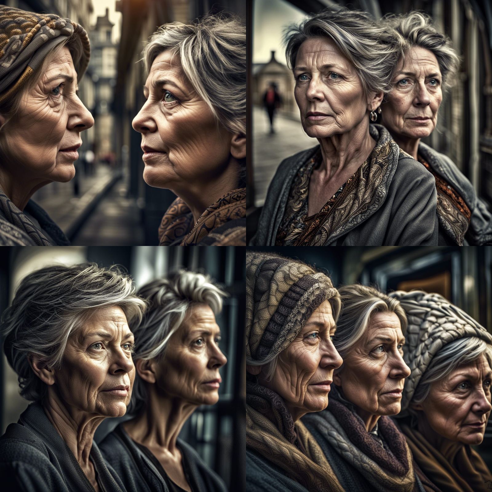 Hyperrealistic Women: Bug's-Eye View, Cinematic Detail