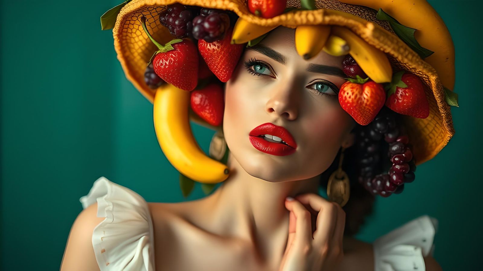 Fruit Vogue: Abstract AI Art Composition